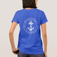 Moderner Bootsname, nautischer Anker, passend für