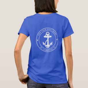 Moderner Bootsname, nautischer Anker, passend für T-Shirt