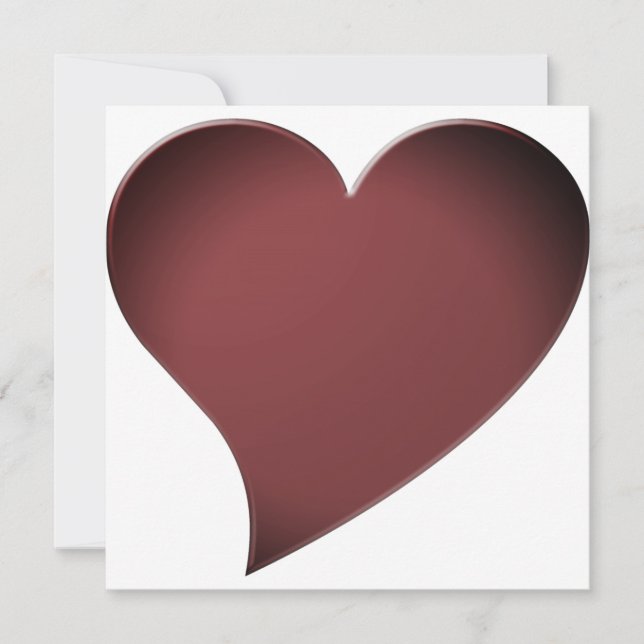 Moderner Bordeaux-Wein Rot Grosses Herz elegante K (Vorderseite)