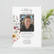 Moderner botanischer Beerdigungsservice e-vite