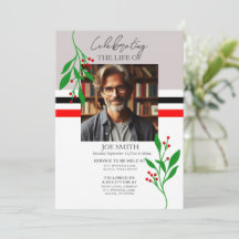 Moderner botanischer Beerdigungsservice e-vite