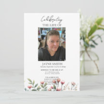 Moderner botanischer Beerdigungsservice e-vite