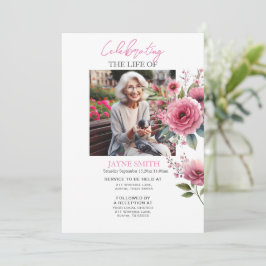 Moderner botanischer Beerdigungsservice e-vite Einladung