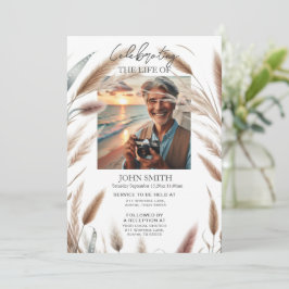 Moderner botanischer Beerdigungsservice e-vite Einladung