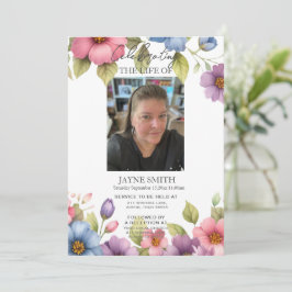 Moderner botanischer Beerdigungsservice e-vite Einladung