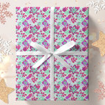Moderner botanischer Weihnachtsurlaub Geschenkpapier<br><div class="desc">Dieses Weihnachtspapier zeichnet sich durch ein modernes Blumenmuster-Design aus.</div>