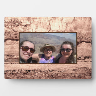 Moderner brauner beige Sepa verbrannter orangerer  Fotoplatte