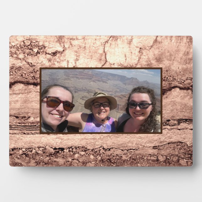 Moderner brauner beige Sepa verbrannter orangerer  Fotoplatte (Vorderseite)