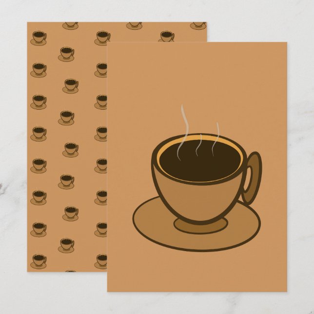 Moderner brauner, gemütlicher Kaffee-Cup im Mittel (Vorne/Hinten)