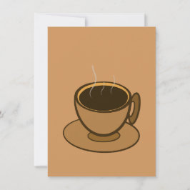 Moderner brauner, gemütlicher Kaffee-Cup im Mittel