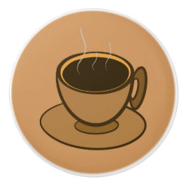 Moderner brauner, gemütlicher Kaffee-Cup im Mittel Keramikknauf