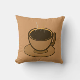 Moderner brauner, gemütlicher Kaffee-Cup im Mittel Kissen