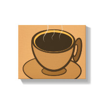 Moderner brauner, gemütlicher Kaffee-Cup im Mittel