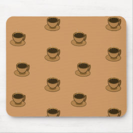 Moderner brauner, gemütlicher Kaffee-Cup im Mittel Mousepad