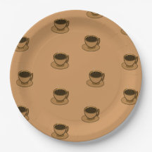 Moderner brauner, gemütlicher Kaffee-Cup im Mittel