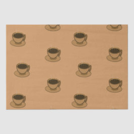 Moderner brauner, gemütlicher Kaffee-Cup im Mittel Seidenpapier