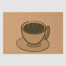 Moderner brauner, gemütlicher Kaffee-Cup im Mittel Seidenpapier