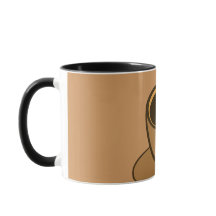 Moderner brauner, gemütlicher Kaffee-Cup im Mittel