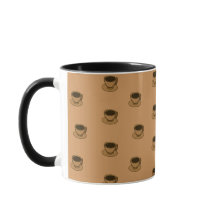 Moderner brauner, gemütlicher Kaffee-Cup im Mittel