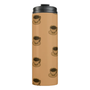 Moderner brauner, gemütlicher Kaffee-Cup im Mittel Thermosbecher