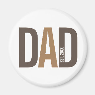 Moderner brauner Personalisierter Vater etabliert Magnet
