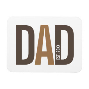 Moderner brauner Personalisierter Vater etabliert Magnet