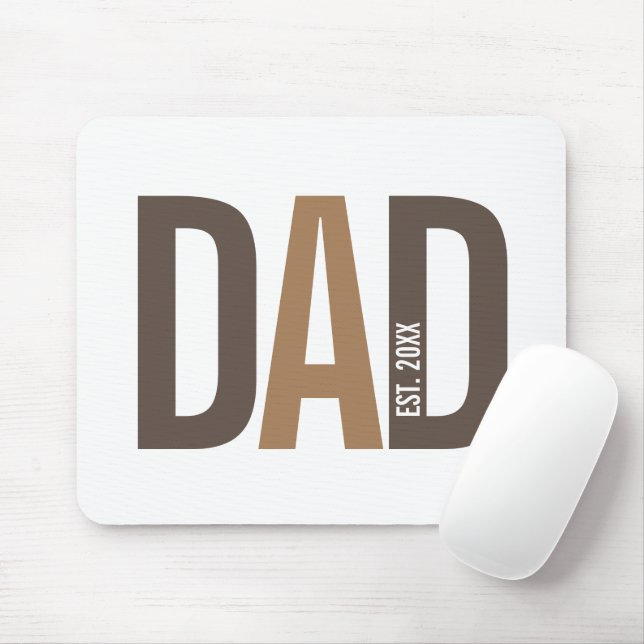 Moderner brauner Personalisierter Vater etabliert Mousepad (Mit Mouse)