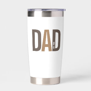 Moderner brauner Personalisierter Vater etabliert Thermobecher