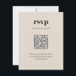 Moderner brauner Trendy Mix Match Wedding QR Code RSVP Karte<br><div class="desc">Die moderne braune Ivory Trendy Mix Match Wedding QR Code RSVP Card bietet moderne,  fett-moderne Paarungen.</div>