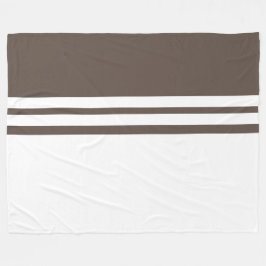 Moderner, brauner, weißer Racing Streifen - Farbbl Fleecedecke