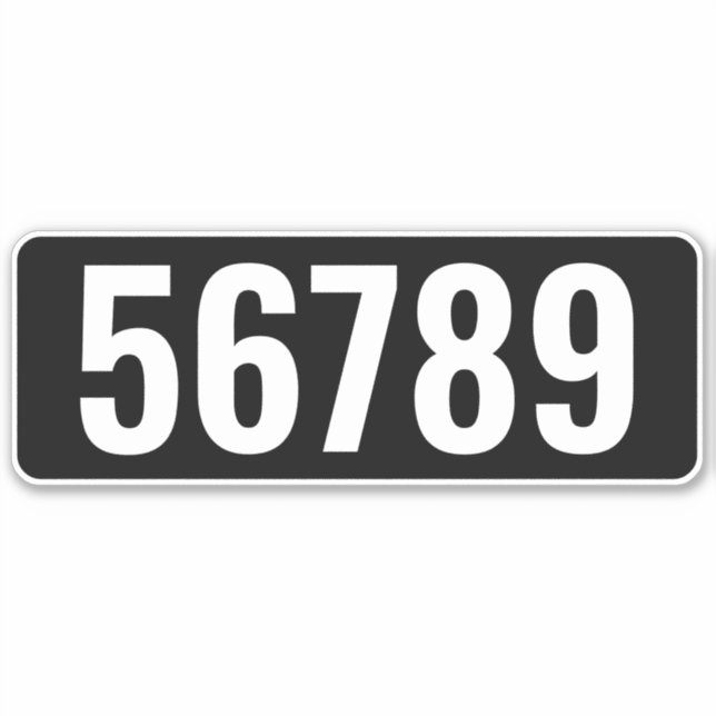 Moderner Briefkasten-Hausnummer-Vinylaufkleber Aufkleber (Vorderseite)