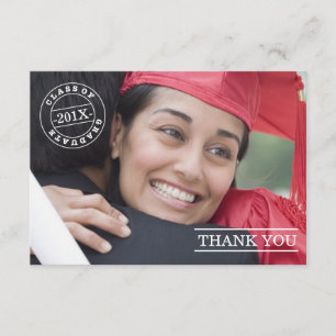 Moderner Briefmarken-Foto-Abschluss danken Ihnen Dankeskarte