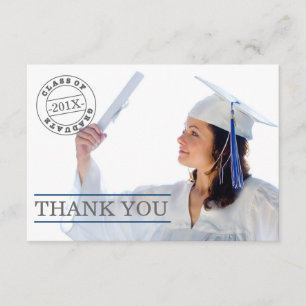 Moderner Briefmarken-Foto-Abschluss danken Ihnen Dankeskarte