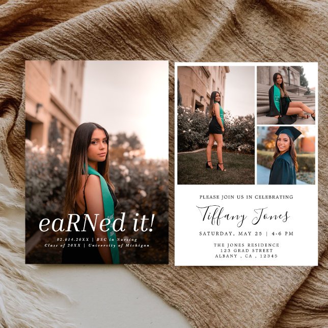 Moderner BSC RN 4 Fotos Krankenpflege Abschluss Einladung (Von Creator hochgeladen)