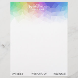 Moderner bunter Regenbogen polygonal - Briefkopf