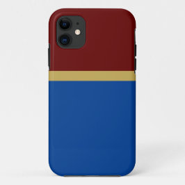 Moderner Burgundy Red Royal Blue Banded Color Bloc Case-Mate iPhone Hülle