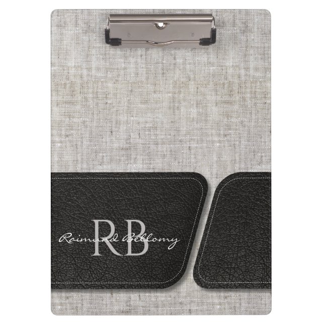 Moderner Burlap Klemmbrett (Vorderseite)