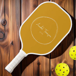 Moderner Burnt-Buttercup Mitte des Jahrhunderts |  Pickleball Schläger