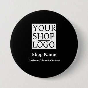 Moderner Business Shop Minimalistisch Weiß Button