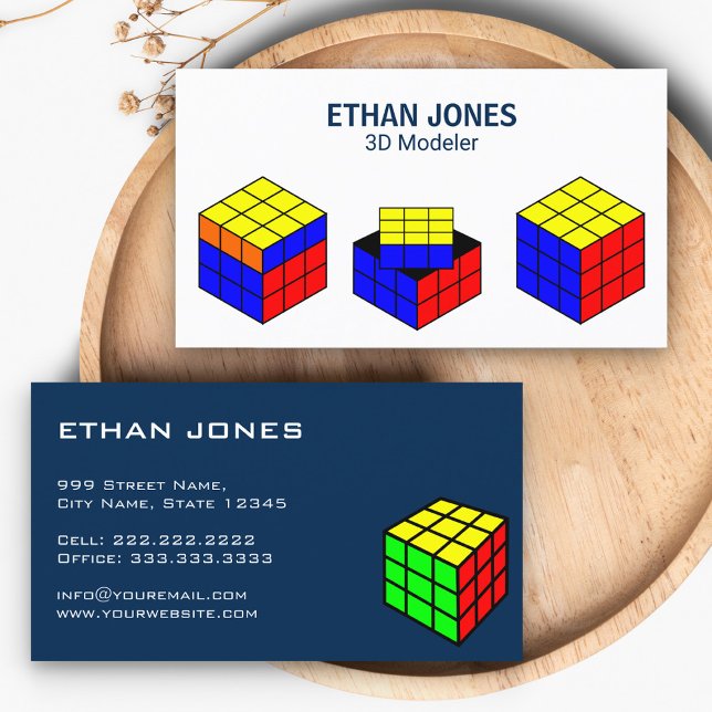 Moderner CAD-Designer | Animator | 3D-Modeller Visitenkarte (Von Creator hochgeladen)