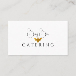 Moderner Catering mit besetztem Gold-Bier-Logo Kul Visitenkarte