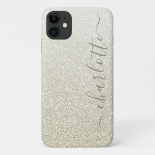 Moderner Champagner Glitzer Girly Chic Personalisi Case-Mate iPhone Hülle