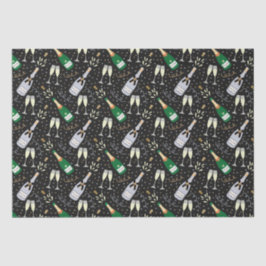 Moderner Champagner-Silvester Seidenpapier