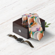 Moderner Chic Abstrakt Terracotta Aquamarin