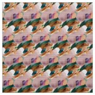 Moderner Chic Abstrakt Terracotta Aquamarin und br Stoff