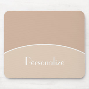 Moderner Chic berufliches beige TAN mit Namen Mousepad
