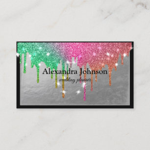 Moderner Chic Black and Gold Foil Luxus Visitenkarte