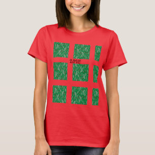 Moderner Chic-Blumenmuster-T - Shirt
