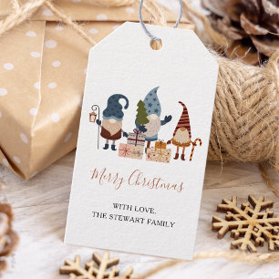 Moderner Chic Boho Weihnachtsgottesdienst Geschenkanhänger