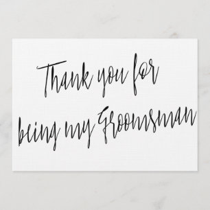 Moderner Chic "Danke, dass du mein Trauzeuge bist" Dankeskarte